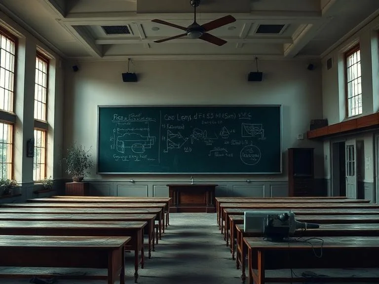 Empty lecture hall representing outdated engineering education